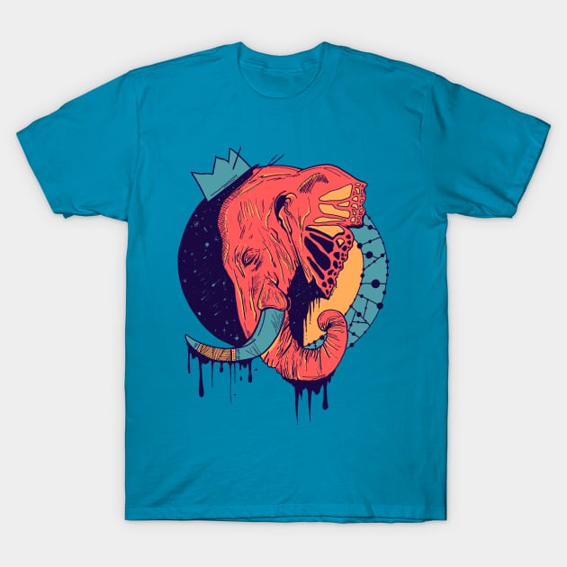 Retro Triad Royal Elephant T-Shirt by kenallouis